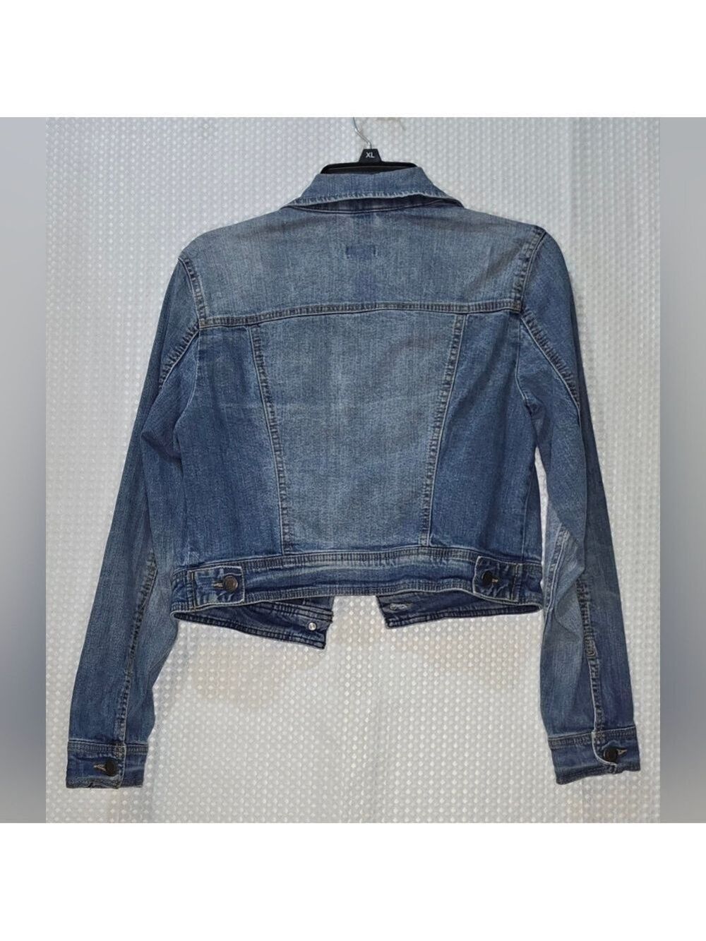 Mossimo Cropped Trucker Jacket Classic Blue Jean Jacket Casual Layering - Picture 12 of 14
